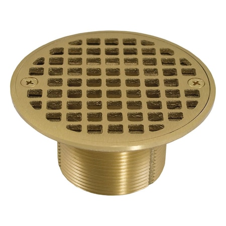 Jones Stephens 2in. IPS Metal Spud with 4in. Polished Brass Round Cast Strainer D60982